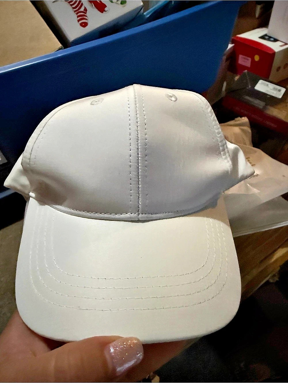White Polyester Hat NWT